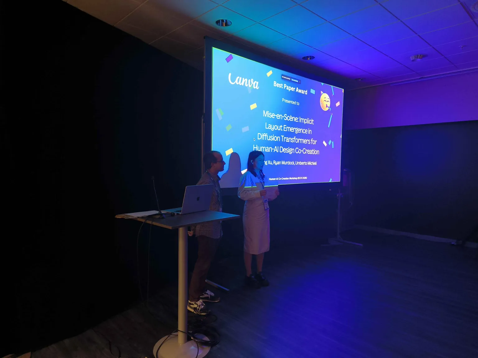 Best Paper Award presentation at the workshop